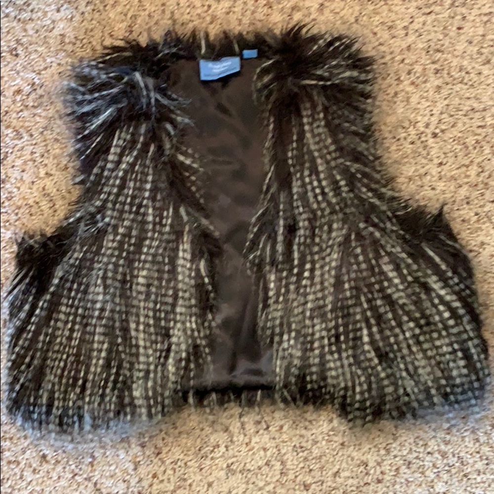 Vera Wang Faux Fur Vest